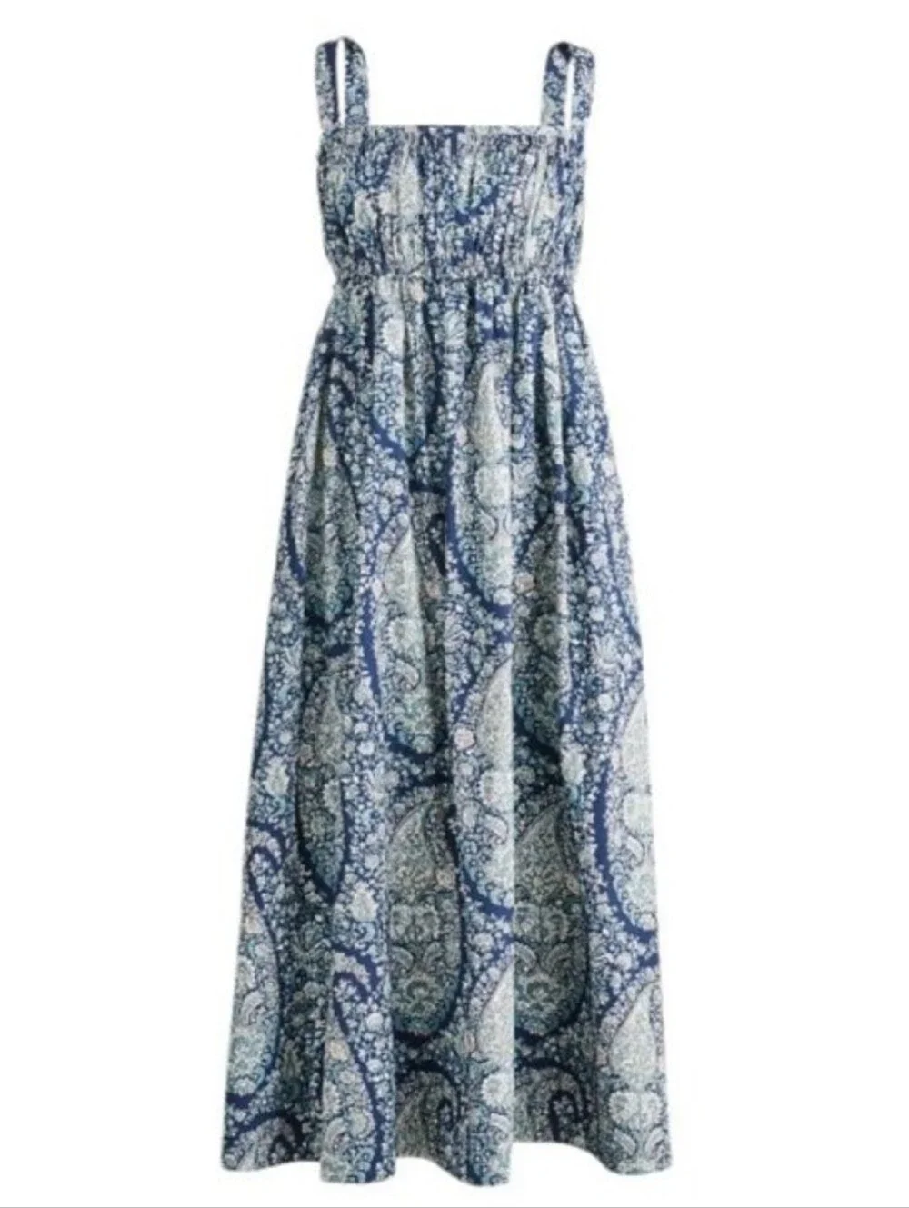 J. Crew Cotton Paisley Maxi Dress
